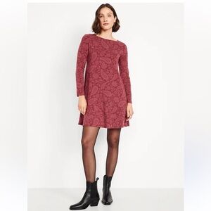 Old Navy Long Sleeve Mini Swing Dress